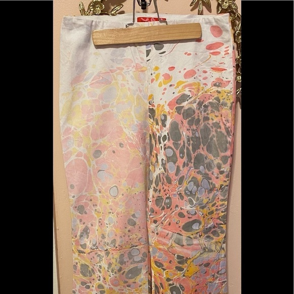 Free People Lefty High Rise Pants In Pastel Multi NWOT - Picture 3 of 4